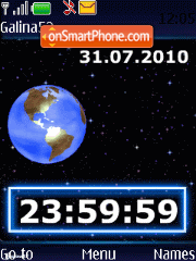 Скриншот темы Earch clock anim