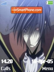 Lelouch CodeGeass Lamperouge Theme-Screenshot