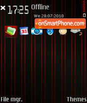 Black red stripes theme screenshot