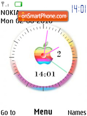 Apple Clock 01 theme screenshot