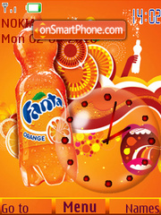 Скриншот темы Fanta Clock