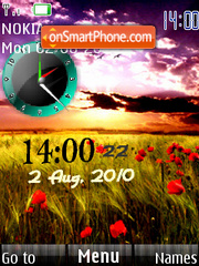 Скриншот темы Nature Clock 01