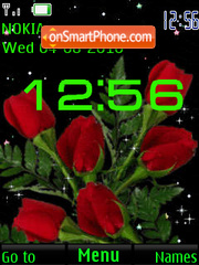 Roses SWF CLock es el tema de pantalla