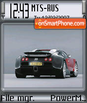 Bugatti Veyron tema screenshot