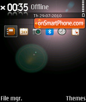 Shine Transparent tema screenshot
