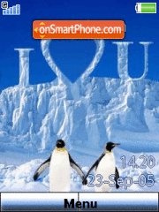 Скриншот темы Penguin Love 01