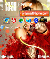 Girl 9.1OS theme screenshot