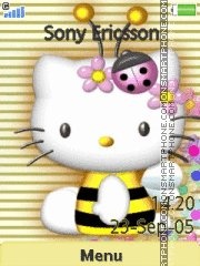 Hello Kitty Bee theme screenshot