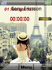 Capture d'écran Paris Clock thème