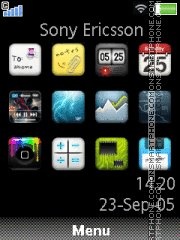 Iphone Style 01 tema screenshot