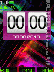 Colorful clock animation theme screenshot