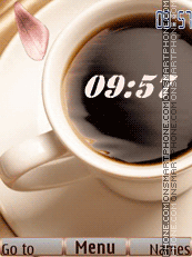 Скриншот темы Coffe & silk clock