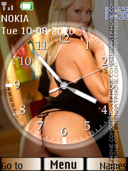 Скриншот темы Girls SWF Clock