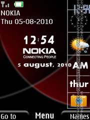 Nokia N79 Clock Theme-Screenshot