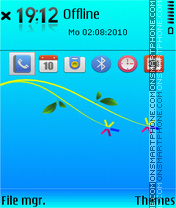 S60 blue 03 tema screenshot