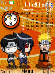 Скриншот темы Naruto Parody Clock