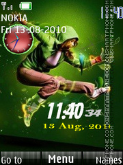 Dance Dual Clock tema screenshot