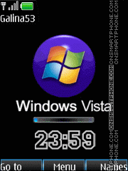 Vista clock anim es el tema de pantalla