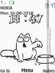 Simon's cat tema screenshot