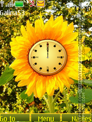Sunflower clock anim tema screenshot