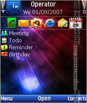 Blue Rays theme screenshot