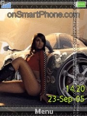 Скриншот темы Nfs Girl 01