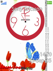 Butterfly Clock 02 es el tema de pantalla