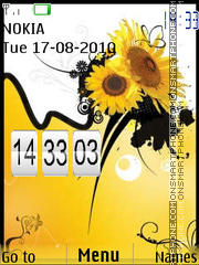 Скриншот темы Sunflower Clock 01