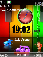 Music Dual Clock es el tema de pantalla