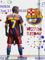 David Villa V Clock theme screenshot