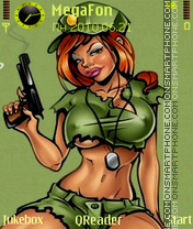 Army Girl theme screenshot