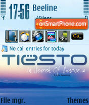 Tiesto In Search theme screenshot