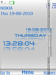 Reflection Clock tema screenshot