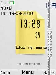 Note Clock es el tema de pantalla