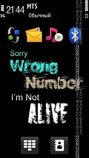 Wrong Number tema screenshot