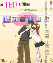 Romantic kiss 03 theme screenshot