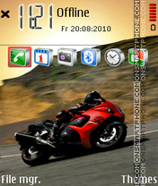 Red Bike 01 tema screenshot