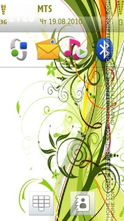 Abstract Green 03 tema screenshot