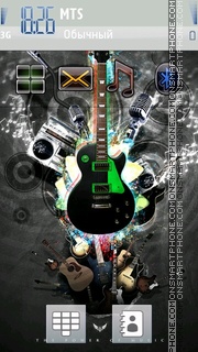 Funky Guitar theme screenshot