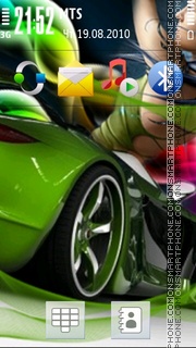 Green Car 02 tema screenshot