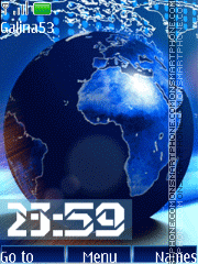 Earth clock anim tema screenshot