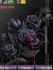 Gothic style rose tema screenshot