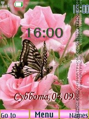 Swf rose butterfly tema screenshot