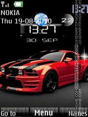 Capture d'écran Mustang Clock thème