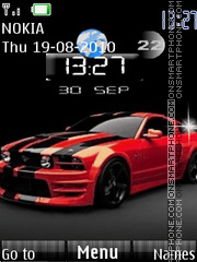 Mustang Clock es el tema de pantalla