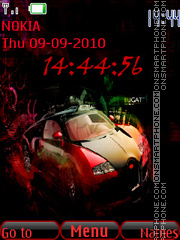 Red Car Clock tema screenshot
