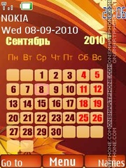 Скриншот темы leaves autumn calendar