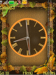 Скриншот темы Autumn clock anim