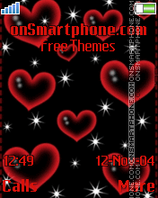 Red heart tema screenshot