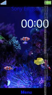Скриншот темы Aquarium SWF Clock
